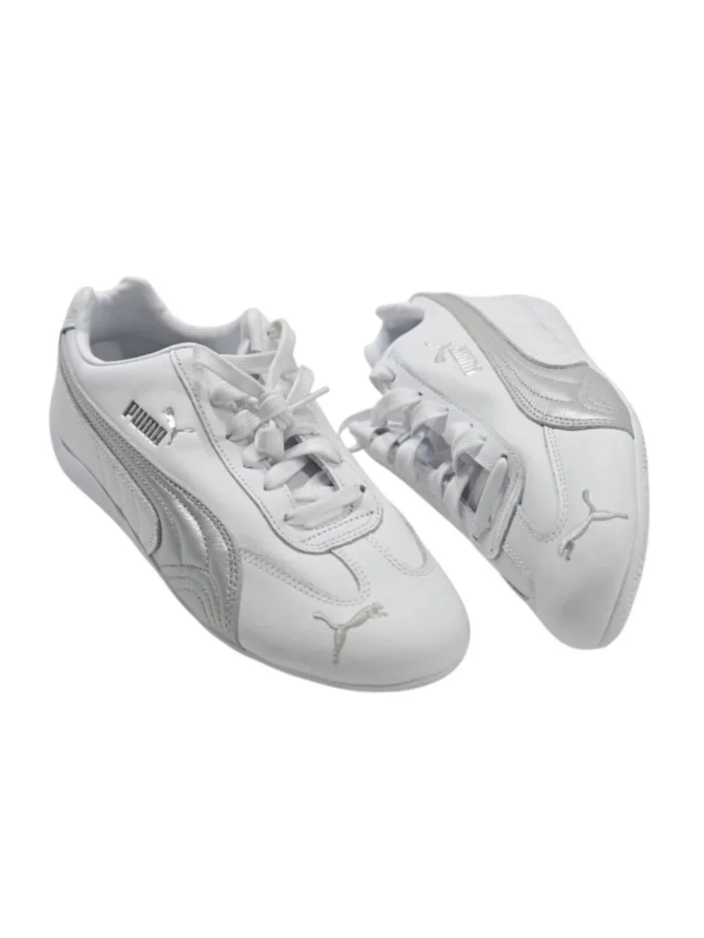 Puma Speedcat Leather Sneakers 403574-03 in Puma White Puma Silver